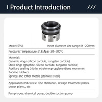 Prix usine – Joints de pompe 58U 59U 14-200mm – Joints mécaniques en SIC TC Graphite Acier Inoxydable pour pompes chimiques