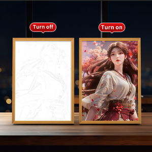 <span class=keywords><strong>Anime</strong></span> Poster Night Light LED 3 colores Marco de fotos de madera Lámpara para decoración de dormitorio Marco de fotos con luz Led - Product Image 4