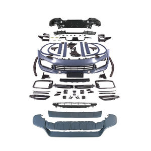 Kit carrosserie Cayenne <span class=keywords><strong>Coupe</strong></span> 2018-<span class=keywords><strong>2023</strong></span> Turbo GT Replica ABS+PP+Aluminium à visser, pare-chocs avant/arrière, jupes latérales, système d'échappement - Product Image 1