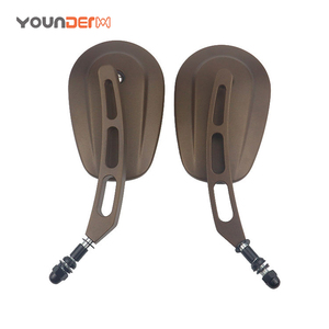 YD204E moto CNC rétroviseurs latéraux en aluminium, moto simple rétro miroir M8 vis pour <span class=keywords><strong>Harley</strong></span> Davidson - Product Image 4