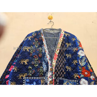 Veste d'été pour femme en coton matelassé à imprimé floral de tigre, col en V, respirante, fabriquée à la main en Inde, de qualité supérieure