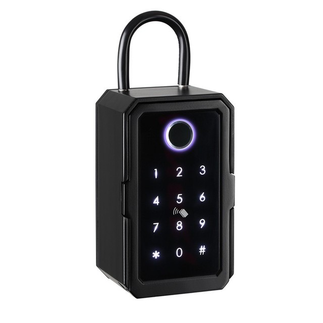 YH3629 Fingerprint Graffiti Blue Tooth Mobile Phone Control Smart Lock Wall Mounted Mount Emergency Password Home Key Lock Box