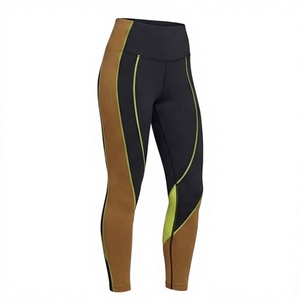 Custom Women's Casual High Waist <b>Black</b> <b>Fleece</b> <b>Lined</b> Seamed Thick Winter Warm Thermal Knitted <b>Leggings</b> Breathable Fabric - Product Image 2