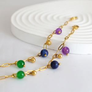 Pulseras de Acero Inoxidable de Lujo Personalizadas, Resistentes al Deslustre y al Agua, al por Mayor, para Mujer, Chapadas en Oro de 14k y 18k, con Dijes - Product Image 4