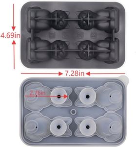 Bac à glaçons en silicone réutilisable, non toxique, pour whisky et cocktails, sans BPA, moule à démoulage facile - Product Image 2