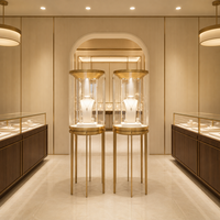 Vitrine de luxe en verre pour bijoux avec éclairage LED pour centres commerciaux - Présentoir durable et écologique