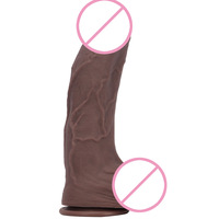 Dildo réaliste en silicone extra-long et épais, masturbateur pour adultes, pénis réaliste doux et de grande taille, jouet sexuel pour adultes, dildo noir, gros dildo sexuel