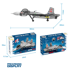 CAYI Su-27 Fightet Jet militaire avion de chasse militaire jouets avion bloc de construction ensemble avion bloc jouets cadeau pour les enfants - Product Image 4