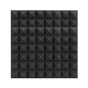 Panneau acoustique en <span class=keywords><strong>polyester</strong></span> à absorption de bruit, 24 pièces, noir, <span class=keywords><strong>mousse</strong></span> insonorisante - Product Image 2