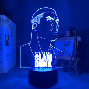Lampe de nuit LED 3D à illusion optique Slam <span class=keywords><strong>Dunk</strong></span> en acrylique, décoration pour chambre à coucher <span class=keywords><strong>et</strong></span> salle de jeux, changeant de couleur, cadeau d'anniversaire - Product Image 5