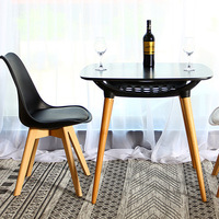Table carrée pour manger en bois naturel, table de café carrée, table à manger de luxe blanche, tables basses carrées blanches