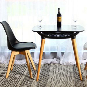 Mesa Cuadrada para Comer, Muebles de Madera Natural, Mesa de Café Cuadrada Blanca, Mesa de Comedor de Lujo Blanca, Mesas de Café Cuadradas - Product Image 6