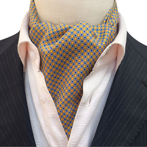 Cravatta Ascot Vintage da <span class=keywords><strong>Uomo</strong></span> in Poliestere con Ricamo Floreale Personalizzato, <span class=keywords><strong>Sciarpa</strong></span> Ascot Floreale per Matrimonio - Product Image 3