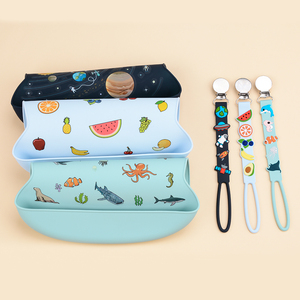 Nouveau cadeau de noë<span class=keywords><strong>l</strong></span> mignon personnalisé réutilisable en Silicone de qualité alimentaire Clips factices bébé accessoires tétines sucette chaîne Clips ensemble - Product Image 2