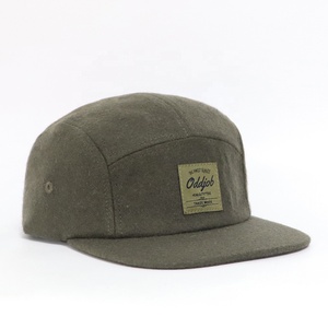 Gorras de lana cálidas al por mayor con parche de logo tejido personalizado, visera plana, ajustables, vintage, para <span class=keywords><strong>hombre</strong></span>, verde oliva, para invierno y actividades al aire libre. - Product Image 3