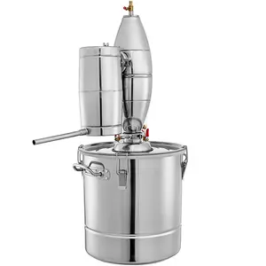 Stainless Steel 50L Alcohol Distiller Boiler Peralatan Distilasi Penyuling Alkohol Rumah