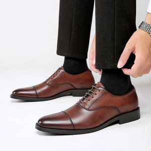 Zapatos Oxford de Vestir Casuales de Cuero Genuino Transpirable para Hombre ZP202861 para Oficina, Carrera, Fiesta Formal, Boda - Product Image 4