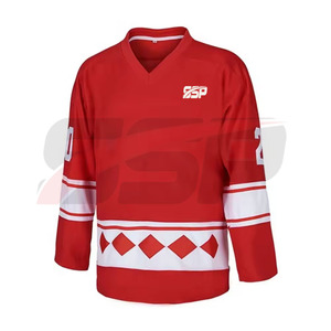 Concevez votre propre uniforme de hockey sur glace respirant 100% polyester, vente en gros, logo personnalisé imprimé, uniforme d'équipe de hockey sur glace fabriqué au Pakistan - Product Image 2