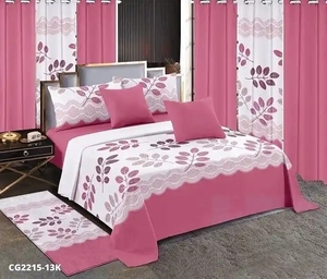 Tùy Chỉnh Thực hiện 13Pcs Bộ Đồ Giường Set & Rèm Cửa Mới Thời Trang Hoa Hướng Dương Mô Hình Sợi Nhỏ Vải Polyester Đầy Gấp Tính Năng - Product Image 3