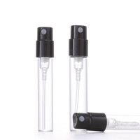 Flacons de parfum de test de 1 ml, 1,5 ml, 1,8 ml, 2,5 ml, flacons en verre, cosmétiques de voyage, mini flacons de parfum vides rechargeables, échantillons de parfum en verre, vaporisateurs