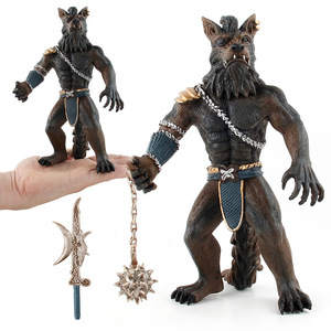 Modèle d'animal de simulation de <span class=keywords><strong>loup</strong></span>-<span class=keywords><strong>garou</strong></span> grand format, très vendu, pour enfants, armes, décoration de forêt sauvage - Product Image 4
