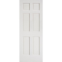 Porte en PVC 3 mm, étanche, pré-finitionnée, intérieure, 6 panneaux, style Shaker, grain de bois, vente en gros usine