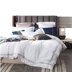 Pas cher plaine hôtel vingt et un 100% <span class=keywords><strong>drap</strong></span> de lit <span class=keywords><strong>en</strong></span> soie de luxe ensemble de literie textile à la maison - Product Image 3