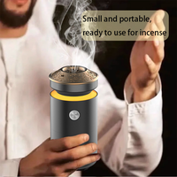 Brûleur d'encens électronique en métal arabe IBN Middle East avec batterie intégrée, machine d'aromathérapie portable pour véhicule