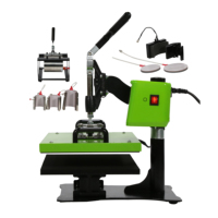Presse à Chaud Semi-Automatique 8-en-1 15x15cm pour T-shirts et Vêtements 110V/220V
