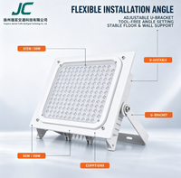 Projecteur modulaire 50-250W haute puissance pour extérieur, étanche IP65, boîtier en aluminium, angle de faisceau 120°, blanc chaud