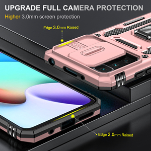 <span class=keywords><strong>Coque</strong></span> de téléphone antichoc pour caméra coulissante pour Xiaomi 14T Poco X6 C65 pour Redmi Note <span class=keywords><strong>13</strong></span> <span class=keywords><strong>Pro</strong></span> K70E 13C 14C support d'anneau en métal magnétique - Product Image 2