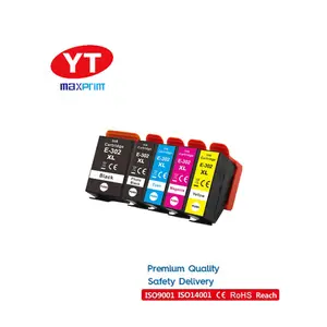 Yelbes 302 302XL T302XL T302 warna Premium kompatibel kartrid tinta InkJet untuk Epson XP-6000 XP-6100 XP6100 Printer