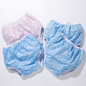 factory supply reusable PVC plastic pants baby pants waterproof baby nappies pants diaper