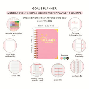 Cuaderno con Encuadernación en Espiral, 2026, Ruso, Inglés, Español, Tapa Dura, Planificador, Caja <span class=keywords><strong>de</strong></span> Regalo - Product Image 4