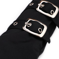 Mode Europe et états-unis vent personnalité bracelet mitaines Punk vent fête noir lait soie mitaine