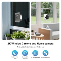 Caméra de sécurité domestique WiFi HD OKAM Pro avec vision nocturne couleur améliorée, anti-éblouissement et détection de mouvement IA