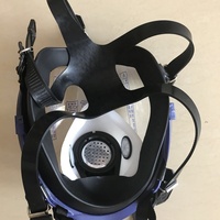 Masque facial complet sphérique de sécurité incendie en silicone OEM, masque complet SCBA