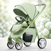 Poussette bébé réversible, siège face à face pour nouveau-né, pliage en une seconde, légère et compacte, vente en gros
