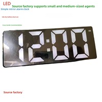 Spiegeloberflächen-ABS Batteriebetriebene Countdown-Uhr Multifunktionale Leuchtende Instagram-Style Geräuschlose Digitale Elektronische Smart-Uhr