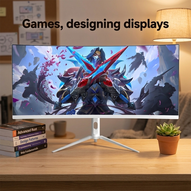 34 Inch 4K 165Hz Curved HVA LED LCD Gaming Monitor 1MS Response Time 3C Certificate Factory Wholesale for Office Use