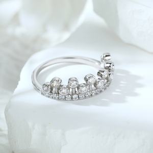 Bagues de fiançailles et de mariage pour femmes en argent sterling 925 massif de luxe, plaquées rhodium, certifiées CMA, pour anniversaire et fête - Product Image 3