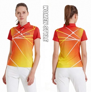 Chemises de golf pour hommes et femmes, chemises pour le tennis de table, t-shirts en polyester de haute qualité, fabricant de maillots personnalisés brodés, polo de sport - Product Image 3
