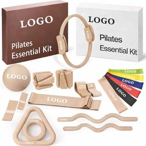 Set de Pilates Original de Fábrica con Anillo, Colchoneta de Yoga, Pelota, Bandas de Resistencia, Slider, Círculo Mágico, Pesas para Tobillos, Kit de Accesorios de Pilates - Product Image 4