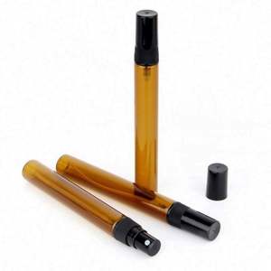 Flacons de parfum portables en verre ambré avec logo personnalisé, tailles 2ML-10ML, avec pulvérisateur à pompe pour sérum de soin et diffuseur à bâtonnets de voyage - Product Image 3