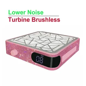Aspirateur de poussière pour ongles en diamant, design ultra fin, forte aspiration, faible bruit, outil de manucure avec 100 filtres en coton - Product Image 1