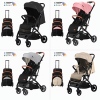 Poussette compacte pour bébé, chariot de transport personnalisé, poussette légère pliable pour nourrisson, pliage à une main, poussettes de voyage pour bébé