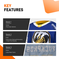 Jersey Hoki Latihan Kustom-Layanan OEM 100% Poliester Cetak Transfer Panas Cepat Kering & Anti-Bakteri Pakaian Olahraga