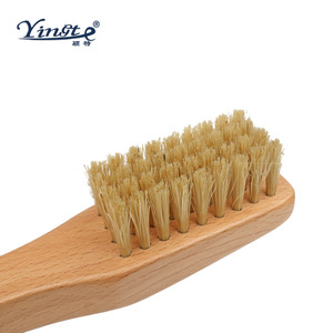 Cepillo para zapatos Yinste de madera maciza con cerdas de cerdo para limpiar y pulir cuero - Product Image 3