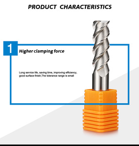 Outil de fraisage en aluminium Dohre Hrc55, fraises à bout en tungstène massif Hrc50, outil de coupe carré CNC - Product Image 2