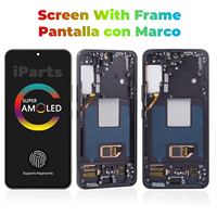 Écran AMOLED de remplacement IParts pour Samsung Galaxy S22 5G SM-S901B S901U S901W Écran tactile avec assemblage de cadre Pièces OME